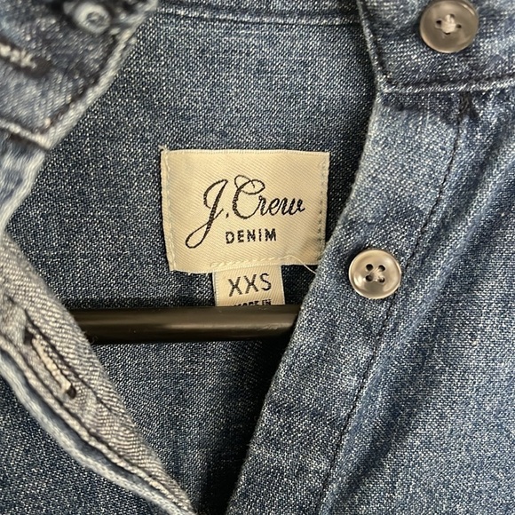 J Crew Denim Ruffleneck classic-fit boy shirt in chambray Size Xxs - Picture 5 of 11